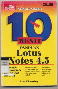 Image of 10 MENIT PANDUAN Lotus notes 4.5