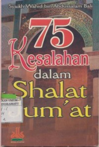 Image of 75 KESALAHAN DALAM SHALAT JUM'AT