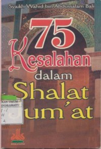 75 KESALAHAN DALAM SHALAT JUM'AT