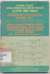 KARYA TULIS LOMBA PENELITIAN ILMIAH REMAJA (LPIR 1987-1988