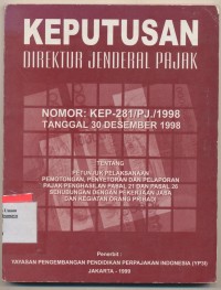 Image of Keputusan Direktur Jenderal Pajak