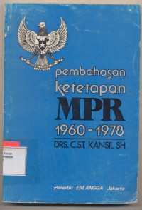 Image of PEMBAHASAN KETETAPAN MPR 1960-1978