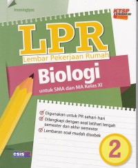 Lembar Pekerjaan Rumah (LPR) Biologi: untuk SMA dan MA Kelas XI