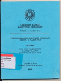 Image of Perda Kab Indramayu Nomor : 6 tahun 2012 tata cara pembentukan dan pengolaan badan usaha milik desa