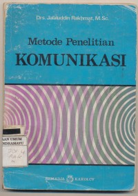 Image of Metode Penelitian Komunikasi