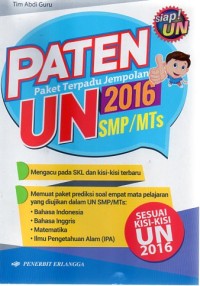 Image of PATEN: (PAKET TERPADU JEMPOLAN) UJIAN NASIONAL SMP/MTs 2016