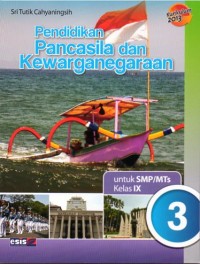 Image of Pendidikan Pancasila dan Kewarganegaraan 3 untuk SMP/MTs kelas IX