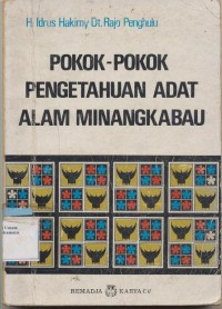 POKOK-POKOK PENGETAHUAN ADAT ALAM MINANGKABAU