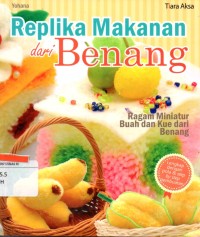 Replika Makanan dari Benang ragam miniatur buah dan kue dari benang