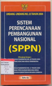 sistem perencanaan pembangunan nasional (SPPN)