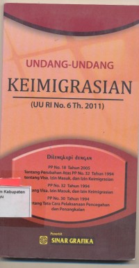 UNDANG-UNDANG KEIMIGRASIAN