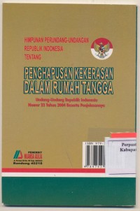 Image of Himpunan Perundang-undangan Republik Indonesia Tentang Penghapusan Kekerasan Dalam Rumah Tangga