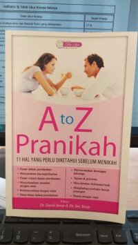 A to Z PRANIKAH : 11 Hal yang perlu diketahui sebelum menikah