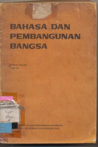 Image of bahasa dan pembangunan bangsa