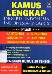 Kamus Lengkap Inggris-Indonesia : Indonesia-Inggris