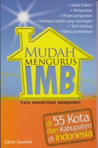 MUDAH MENGURUS IMB ( izin mendirikan bangunan )