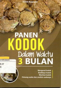 Panen kodok dalam waktu tiga bulan