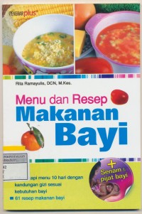 Menu Dan Resep Makanan Bayi