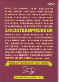 Socioteenpreneur : Pendidikan Kewirausahaan Sosial-Spiritual