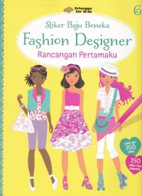 Stiker Baju Boneka Fashion Designer Rancangan Pertamaku