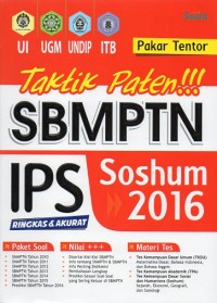 Image of TAKTIK PATEN SBMPTN IPS RINGKAS & AKURAT SOSHUM 2016