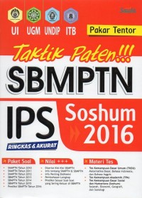 TAKTIK PATEN SBMPTN IPS RINGKAS & AKURAT SOSHUM 2016