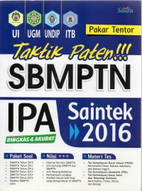 Image of TAKTIK PATEN SBMPTN IPA SAINTEK 2016